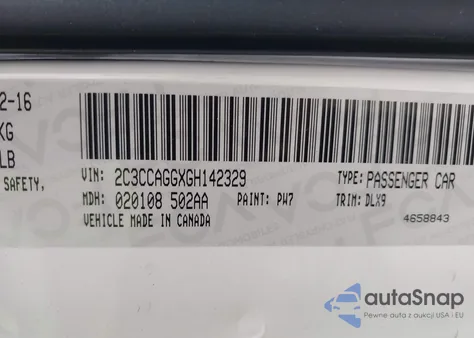 2016 Chrysler 300 300S z USA, uszkodzony, nr VIN 2C3CCAGGXGH142329